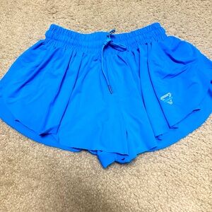 Flowy butterfly blue workout shorts size small
